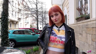 GERMAN SCOUT – Small Tits Dirty Red Hair Girl Pickup for Hard Casting Sex