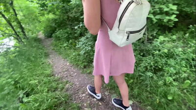 Hot Teen with Huge Boobs enjoy Public Outdoor Fuck