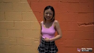 Real Teens – Sexy Petite Asian Gets Big White Dick